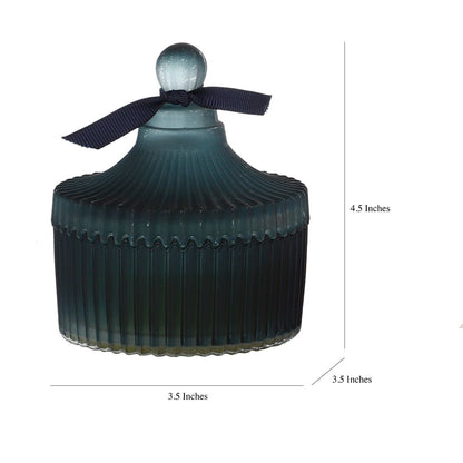 Candy jar with wax scented candle